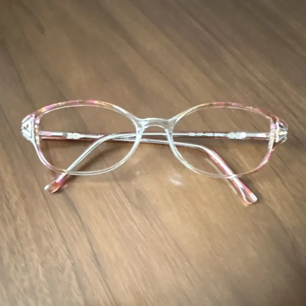 Jubilee 5675 Eyeglasses Frames Burgundy /Marble 50-17-135 pre owned